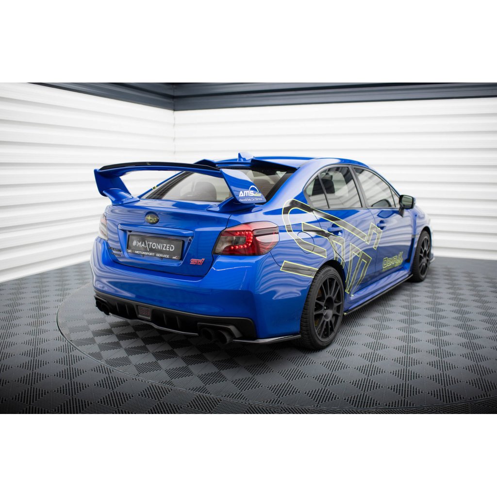 Maxton Design středový spoiler pod zadní nárazník ver.2 pro Subaru Wrx STI Mk1, černý lesklý plast ABS