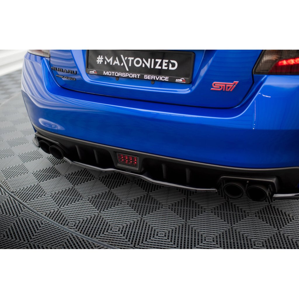Maxton Design středový spoiler pod zadní nárazník ver.2 pro Subaru Wrx STI Mk1, černý lesklý plast ABS