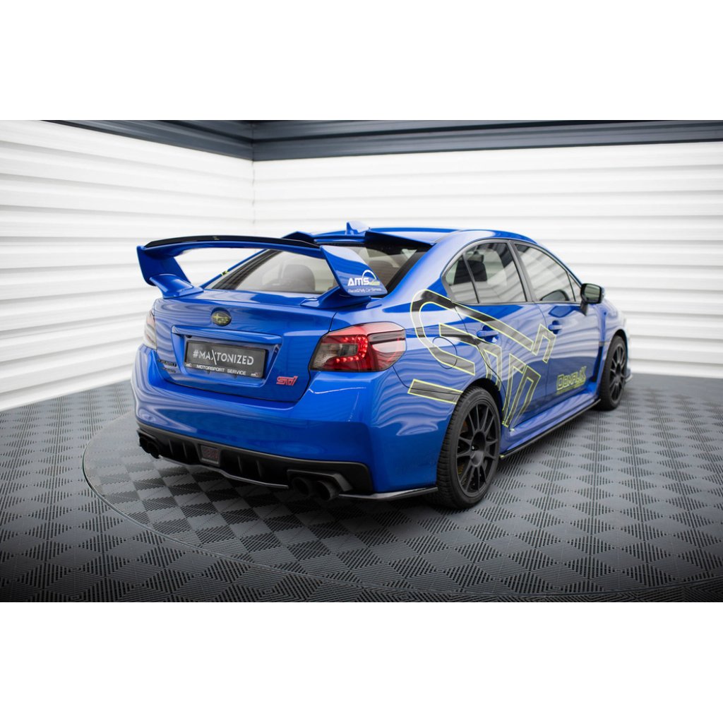 Maxton Design středový spoiler pod zadní nárazník ver.2 pro Subaru Wrx STI Mk1, černý lesklý plast ABS
