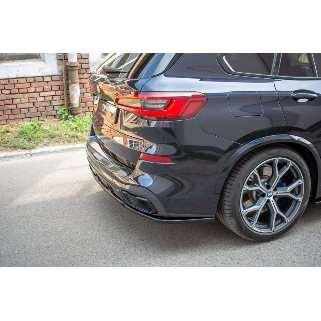 Maxton Design středový spoiler zadního nárazníku pro BMW X5 G05, černý lesklý plast ABS, M-pack