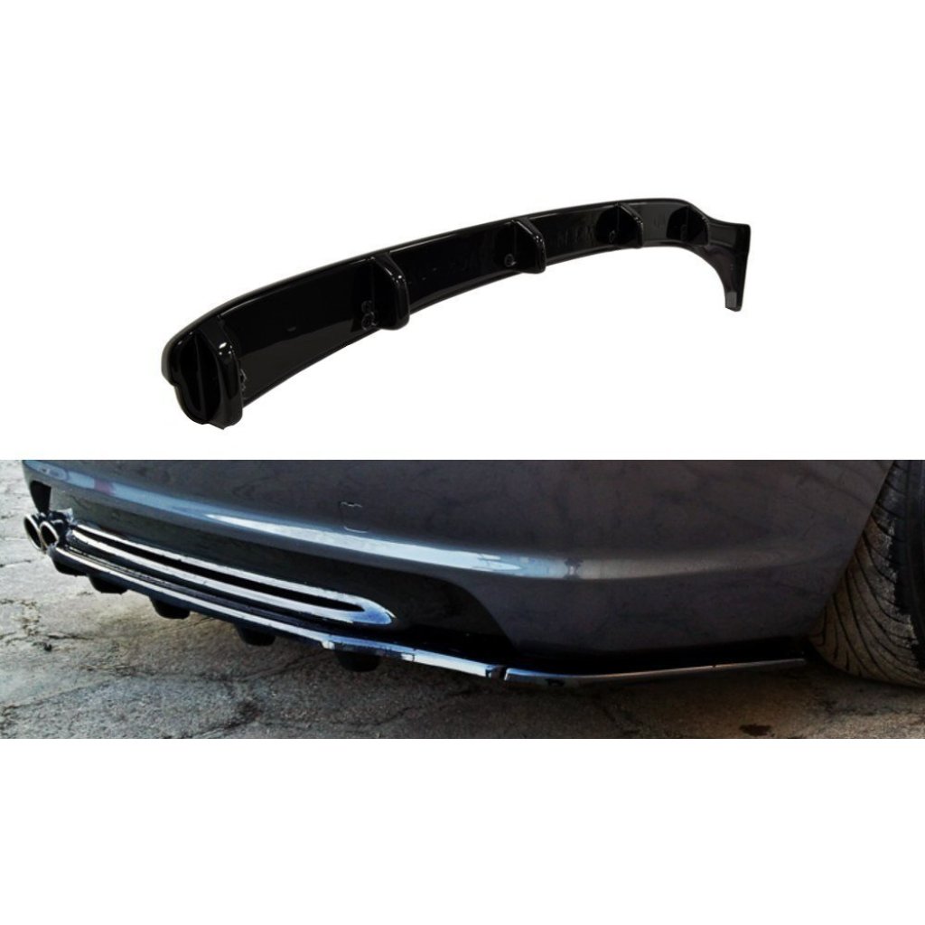 Maxton Design středový spoiler zadního nárazníku s žebrováním pro BMW řada 3 E46, plast ABS bez povrchové úpravy