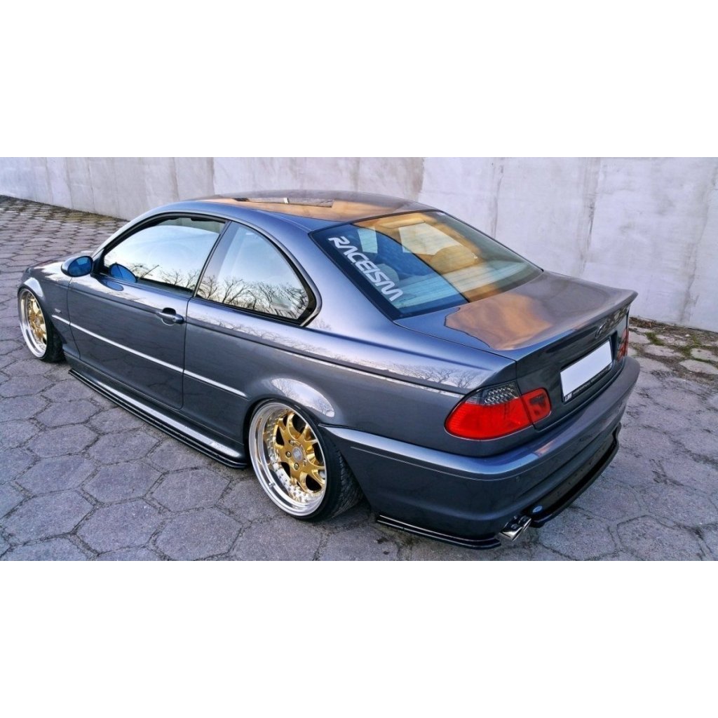 Maxton Design středový spoiler zadního nárazníku s žebrováním pro BMW řada 3 E46, plast ABS bez povrchové úpravy