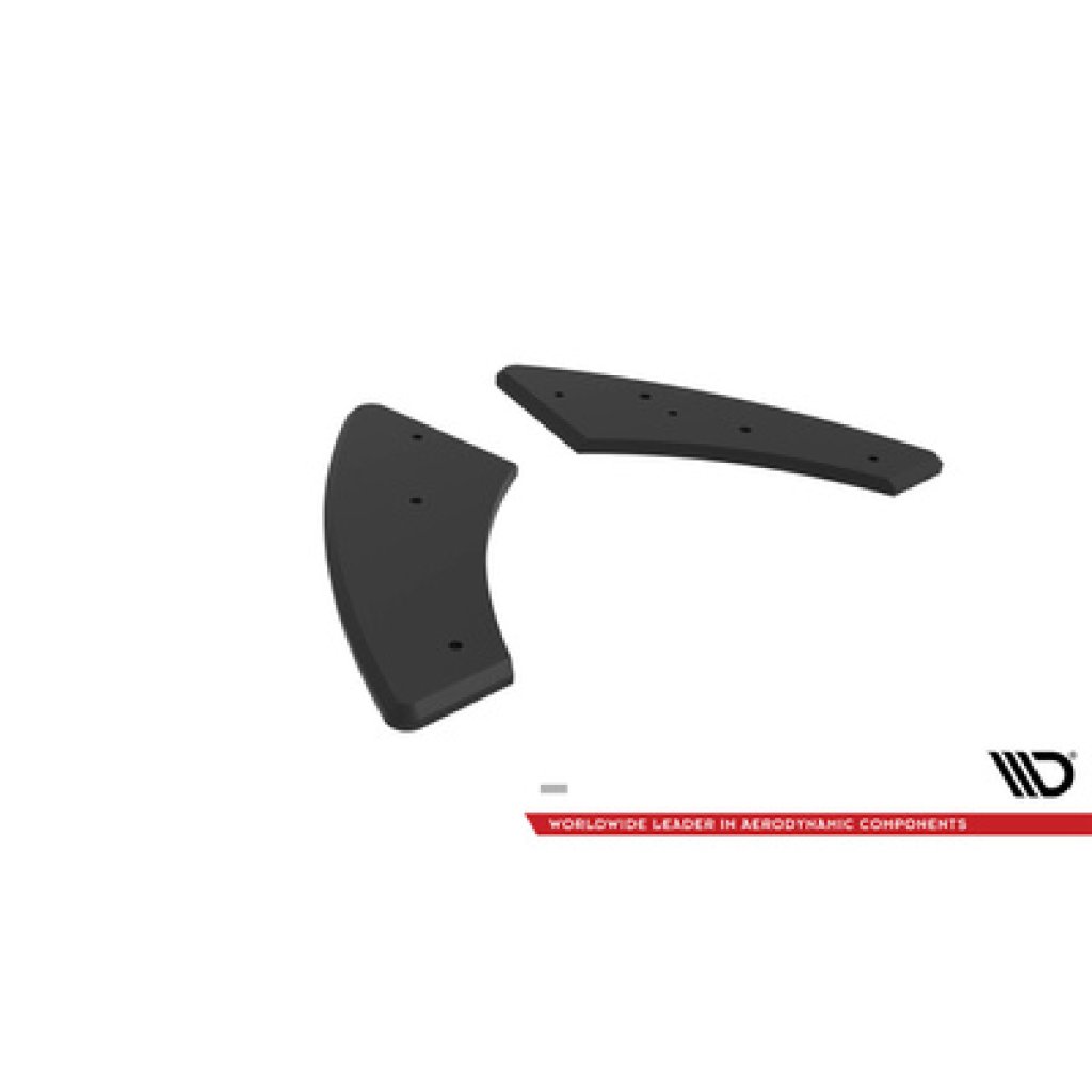 Maxton Design "Street Pro" boční difuzory pod zadní nárazník pro Audi S3 8Y Facelift, plast ABS bez povrchové úpravy, Sportback, s černou a červenou linkou