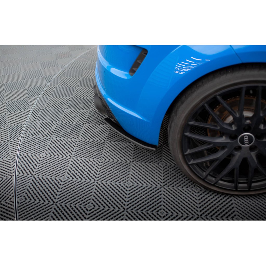 Maxton Design "Street Pro" boční difuzory pod zadní nárazník pro Audi TT S 8S, plast ABS bez povrchové úpravy, s červenou linkou