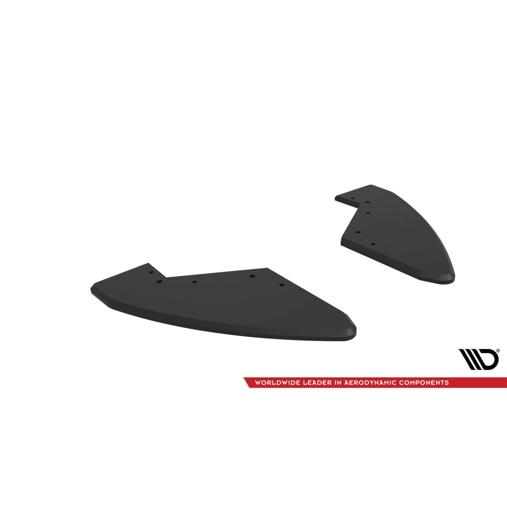 Maxton Design "Street Pro" boční difuzory pod zadní nárazník pro Audi TT S 8S, plast ABS bez povrchové úpravy, s červenou linkou