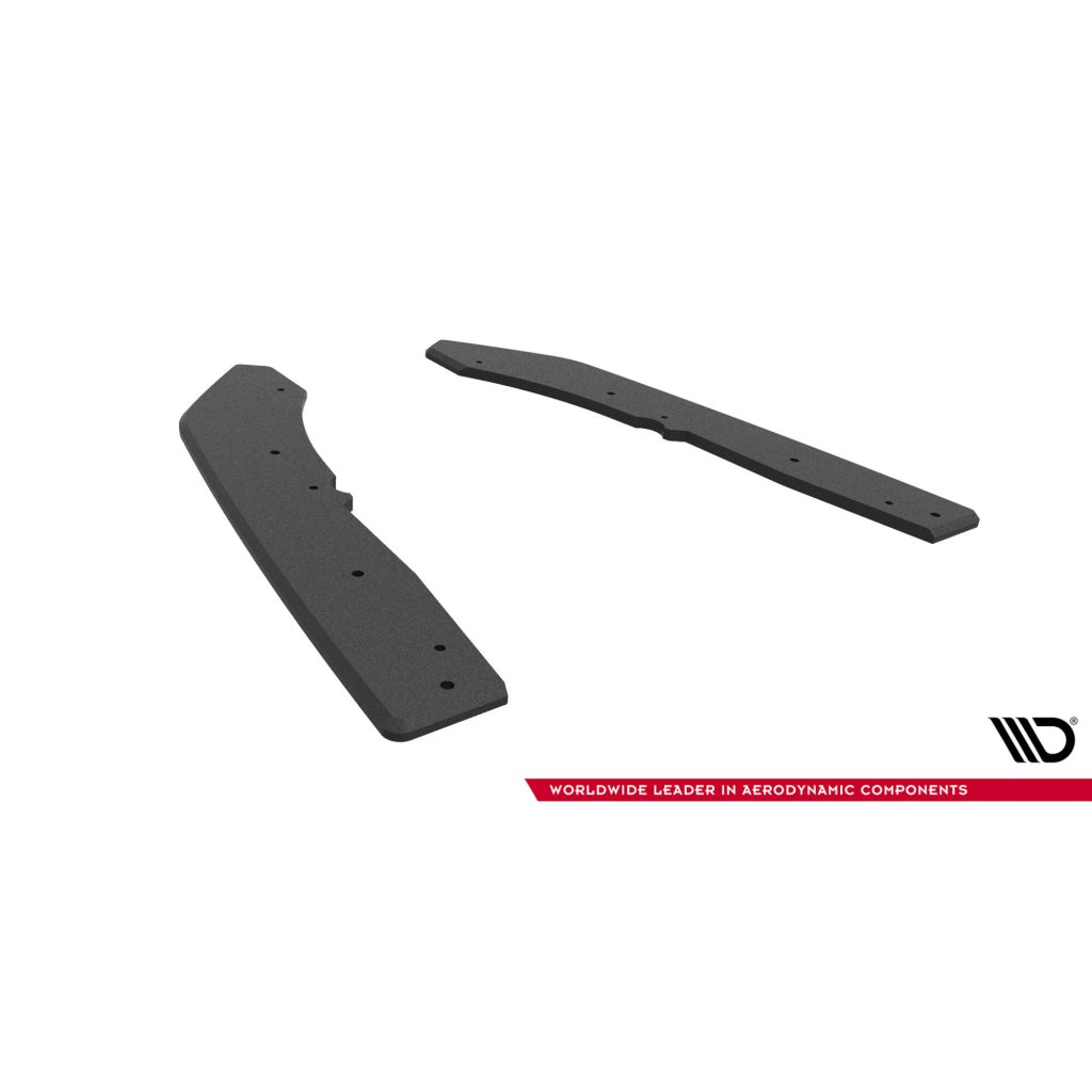 Maxton Design "Street Pro" boční difuzory pod zadní nárazník pro BMW řada 4 G22/M440i, G23, plast ABS bez povrchové úpravy, Coupe / M440i Cabrio, s černou a červenou linkou