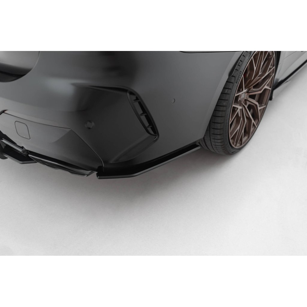 Maxton Design "Street Pro" boční difuzory pod zadní nárazník pro BMW řada 4 G22/M440i, G23, plast ABS bez povrchové úpravy, Coupe / M440i Cabrio, s černou a červenou linkou
