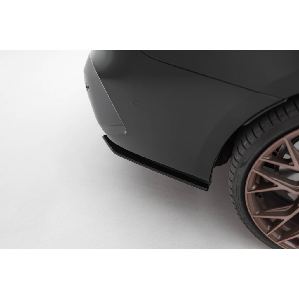 Maxton Design "Street Pro" boční difuzory pod zadní nárazník pro BMW řada 4 G22/M440i, G23, plast ABS bez povrchové úpravy, Coupe / M440i Cabrio, s černou a červenou linkou