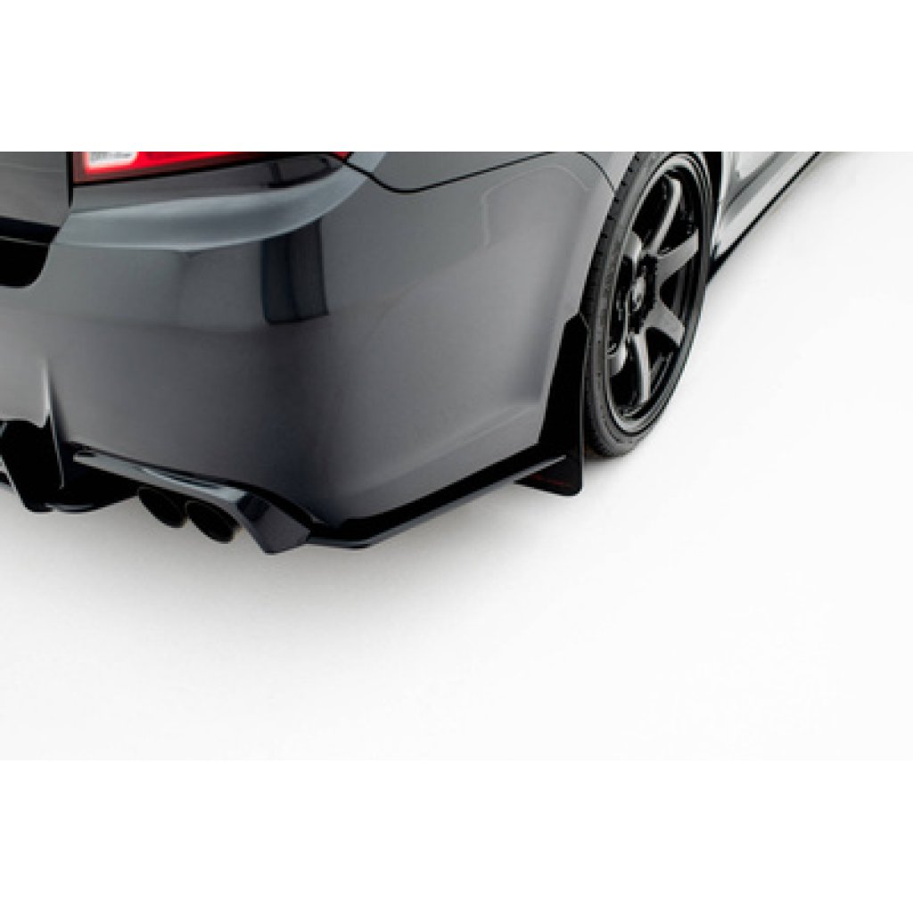 Maxton Design "Street Pro" boční difuzory pod zadní nárazník pro Subaru Impreza WRX STi Mk3 Facelift, plast ABS bez povrchové úpravy, s černou a červenou linkou