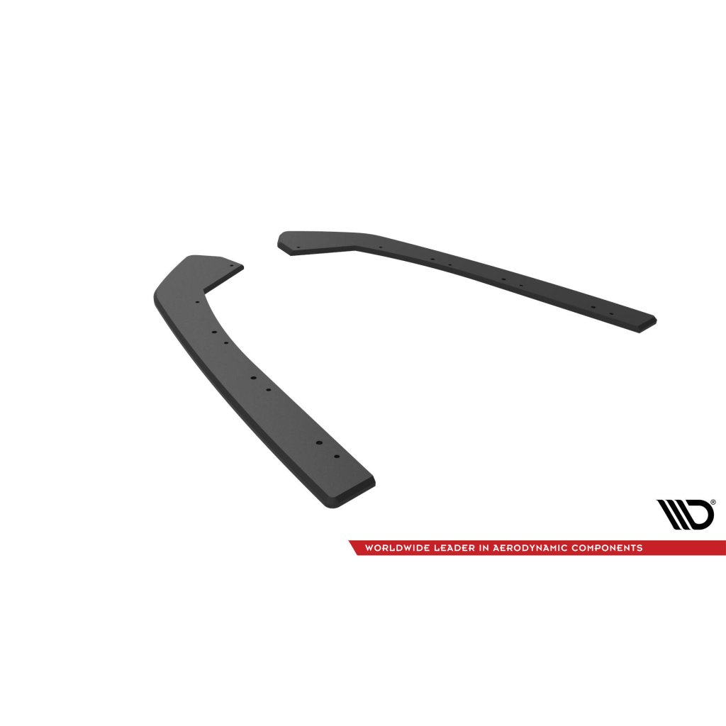 Maxton Design "Street Pro" boční difuzory pod zadní nárazník pro Volkswagen Jetta Mk7 GLI, plast ABS bez povrchové úpravy, s černou a červenou linkou