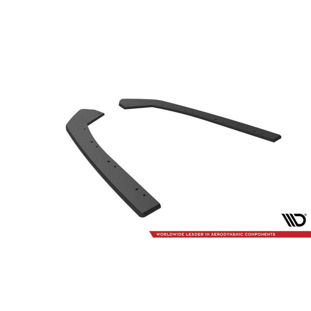 Maxton Design "Street Pro" boční difuzory pod zadní nárazník pro Volkswagen Jetta Mk7 GLI, plast ABS bez povrchové úpravy, s černou a červenou linkou