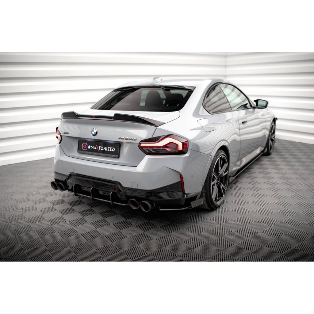 Maxton Design "Street Pro" boční difuzory pod zadní nárazník s křidélky pro BMW řada 2 G42 M240i, plast ABS bez povrchové úpravy