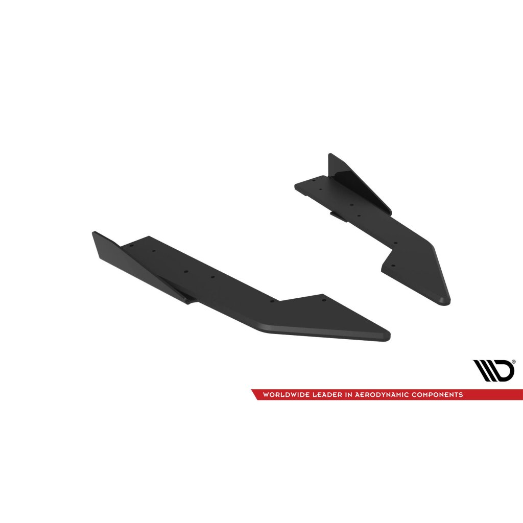 Maxton Design "Street Pro" boční difuzory pod zadní nárazník s křidélky pro Ford Mustang Mk7 GT, plast ABS bez povrchové úpravy