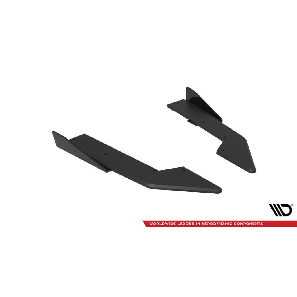 Maxton Design "Street Pro" boční difuzory pod zadní nárazník s křidélky pro Ford Mustang Mk7 GT, plast ABS bez povrchové úpravy