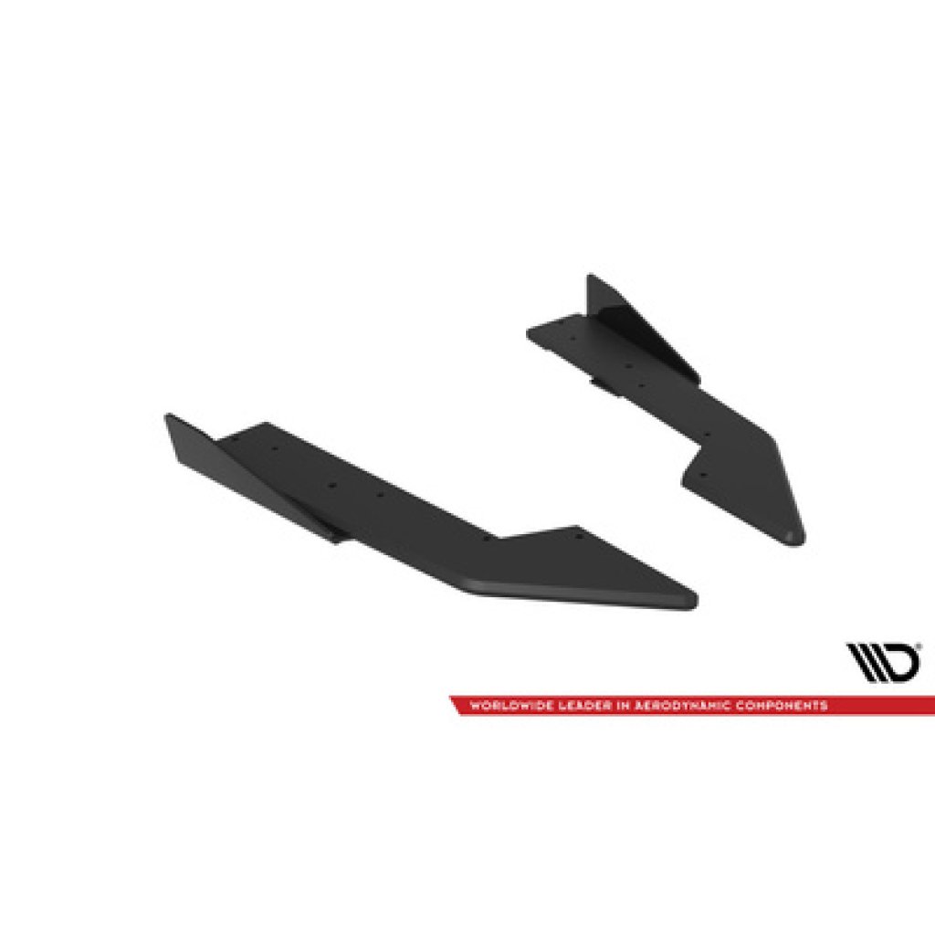 Maxton Design "Street Pro" boční difuzory pod zadní nárazník s křidélky pro Ford Mustang Mk7 GT, plast ABS bez povrchové úpravy