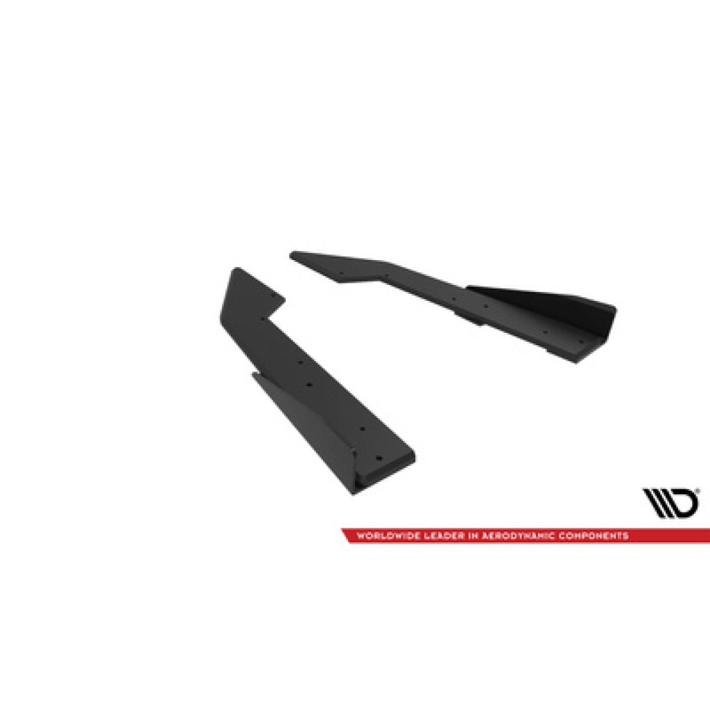 Maxton Design "Street Pro" boční difuzory pod zadní nárazník s křidélky pro Ford Mustang Mk7 GT, plast ABS bez povrchové úpravy