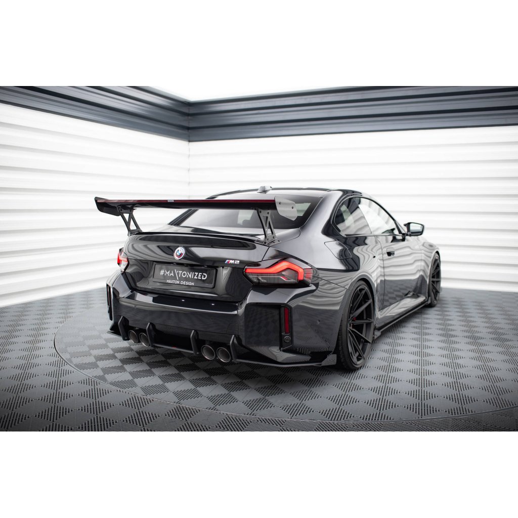 Maxton Design "Street Pro" boční difuzory pod zadní nárazník s křidélky ver.1 pro BMW M2 G87, plast ABS bez povrchové úpravy