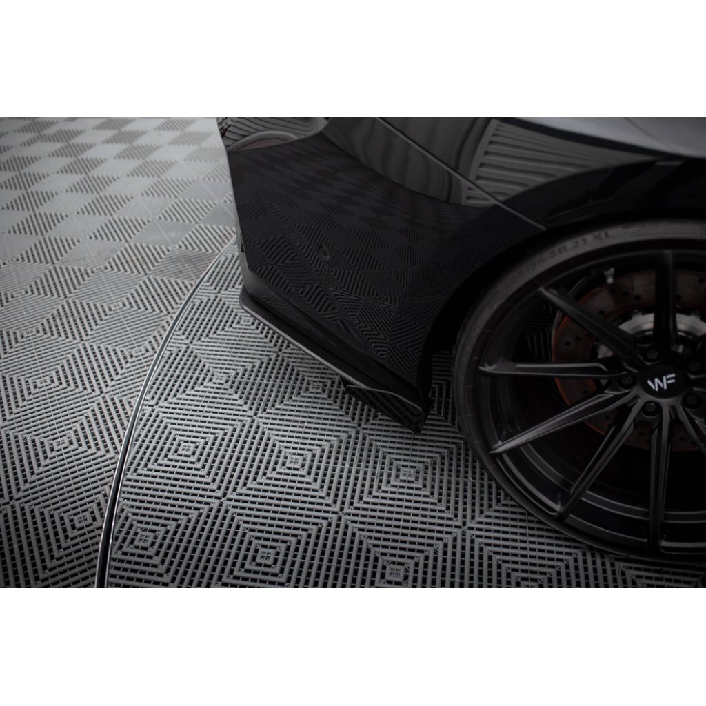 Maxton Design "Street Pro" boční difuzory pod zadní nárazník s křidélky ver.1 pro BMW M2 G87, plast ABS bez povrchové úpravy