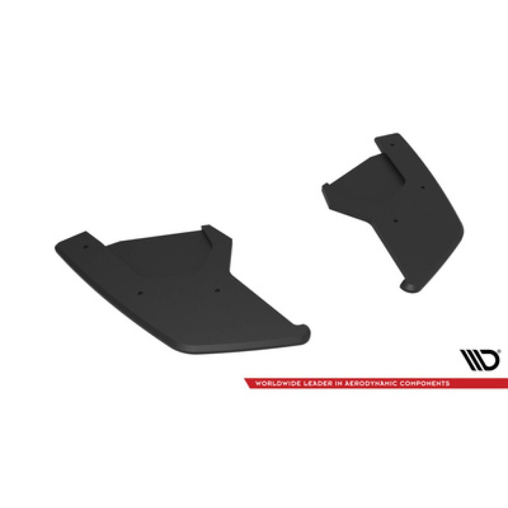Maxton Design "Street Pro" boční difuzory pod zadní nárazník v.1 pro Volkswagen Golf GTI Mk8, Mk8 Facelift, plast ABS bez povrchové úpravy, s černou a červenou linkou
