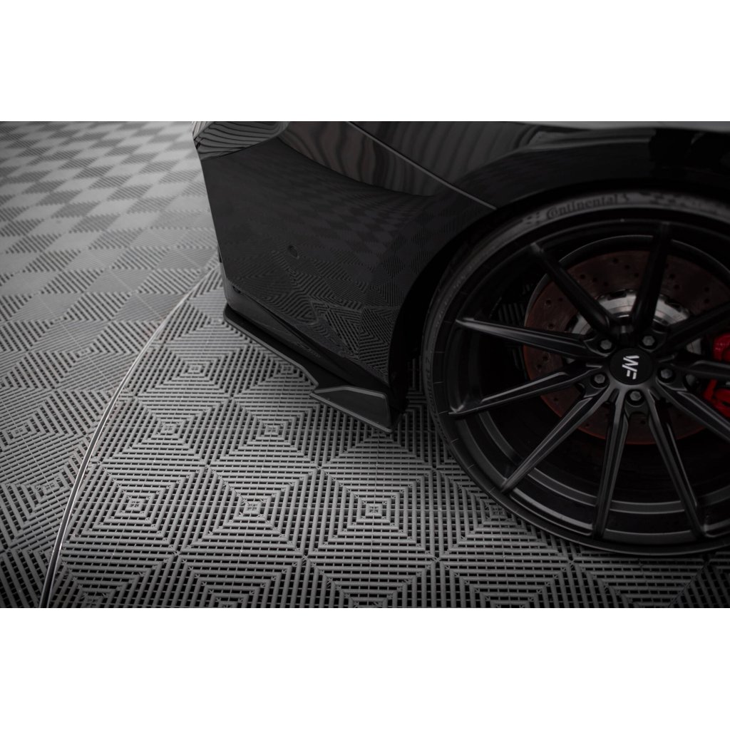 Maxton Design "Street Pro" boční difuzory pod zadní nárazník v.2 pro BMW M2 G87, plast ABS bez povrchové úpravy, s červenou linkou