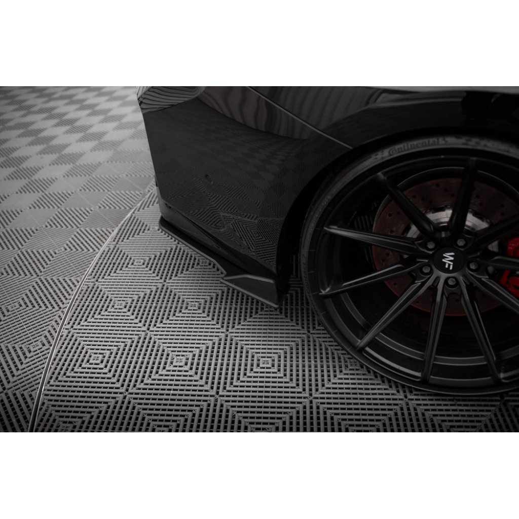 Maxton Design "Street Pro" boční difuzory pod zadní nárazník v.2 pro BMW M2 G87, plast ABS bez povrchové úpravy, s červenou linkou