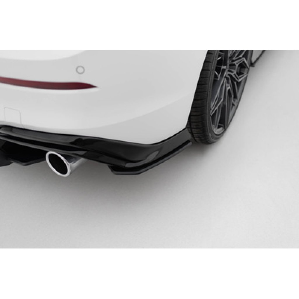 Maxton Design "Street Pro" boční difuzory pod zadní nárazník v.2 pro Volkswagen Golf GTI Mk8, Mk8 Facelift, plast ABS bez povrchové úpravy