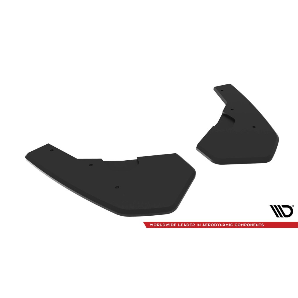 Maxton Design "Street Pro" boční difuzory pod zadní nárazník v.2 pro Volkswagen Golf GTI Mk8, Mk8 Facelift, plast ABS bez povrchové úpravy, s černou a červenou linkou