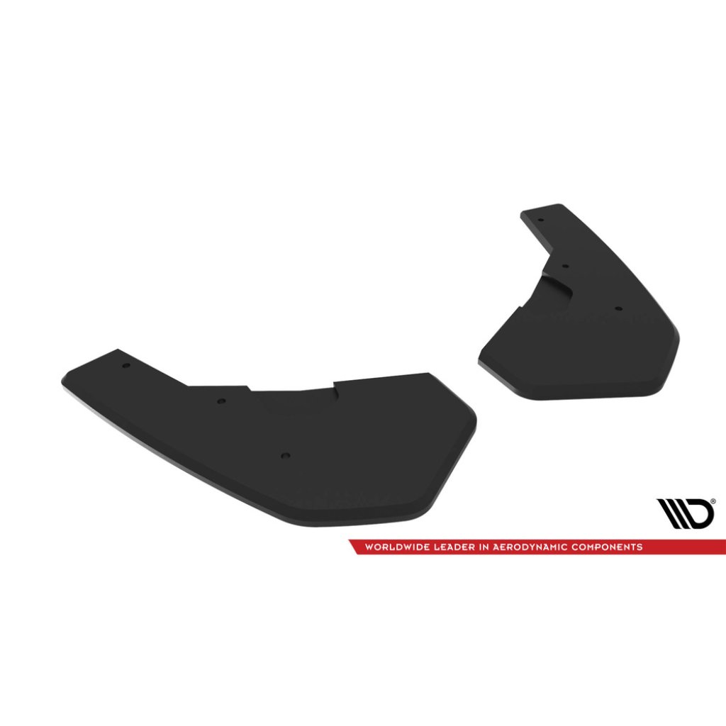 Maxton Design "Street Pro" boční difuzory pod zadní nárazník v.2 pro Volkswagen Golf GTI Mk8, Mk8 Facelift, plast ABS bez povrchové úpravy, s černou a červenou linkou
