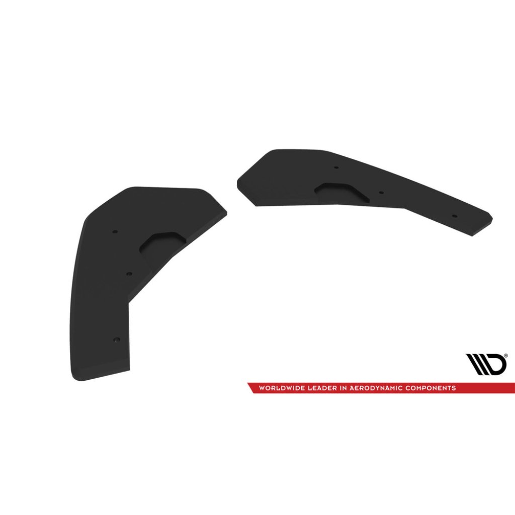 Maxton Design "Street Pro" boční difuzory pod zadní nárazník v.2 pro Volkswagen Golf GTI Mk8, Mk8 Facelift, plast ABS bez povrchové úpravy, s černou a červenou linkou