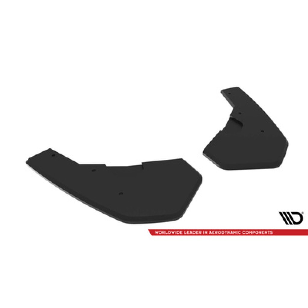 Maxton Design "Street Pro" boční difuzory pod zadní nárazník v.2 pro Volkswagen Golf GTI Mk8, Mk8 Facelift, plast ABS bez povrchové úpravy, s černou a červenou linkou