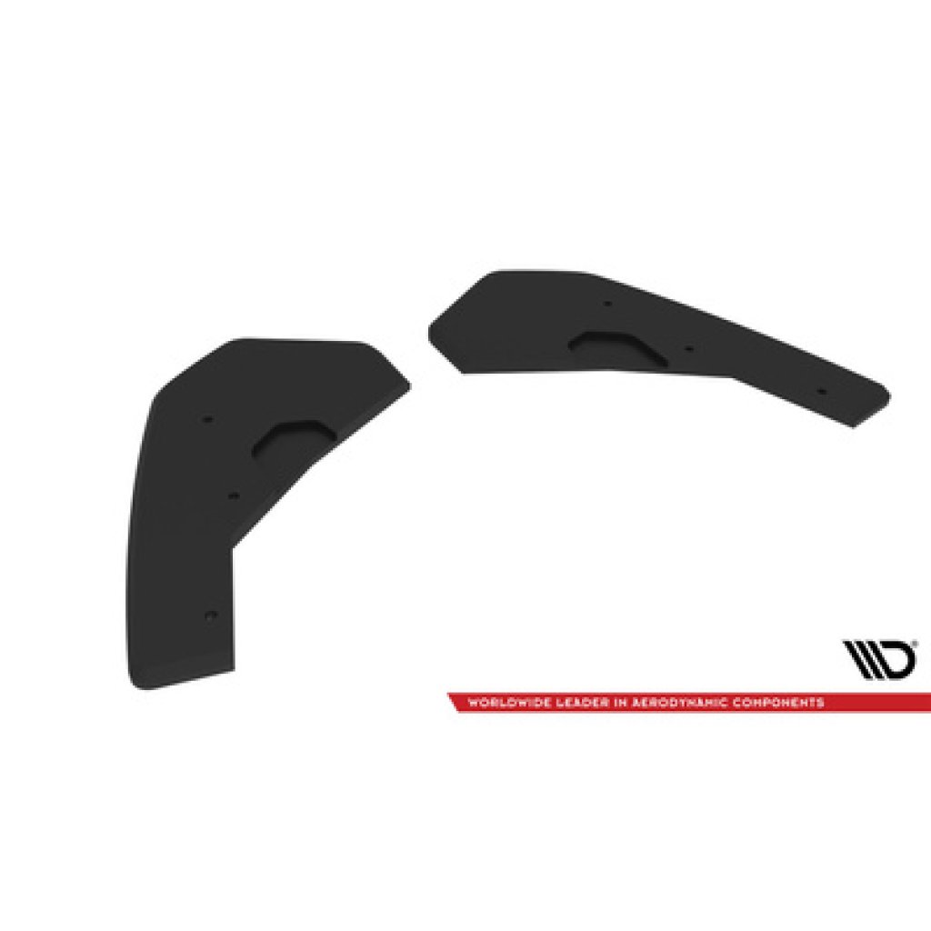 Maxton Design "Street Pro" boční difuzory pod zadní nárazník v.2 pro Volkswagen Golf GTI Mk8, Mk8 Facelift, plast ABS bez povrchové úpravy, s černou a červenou linkou