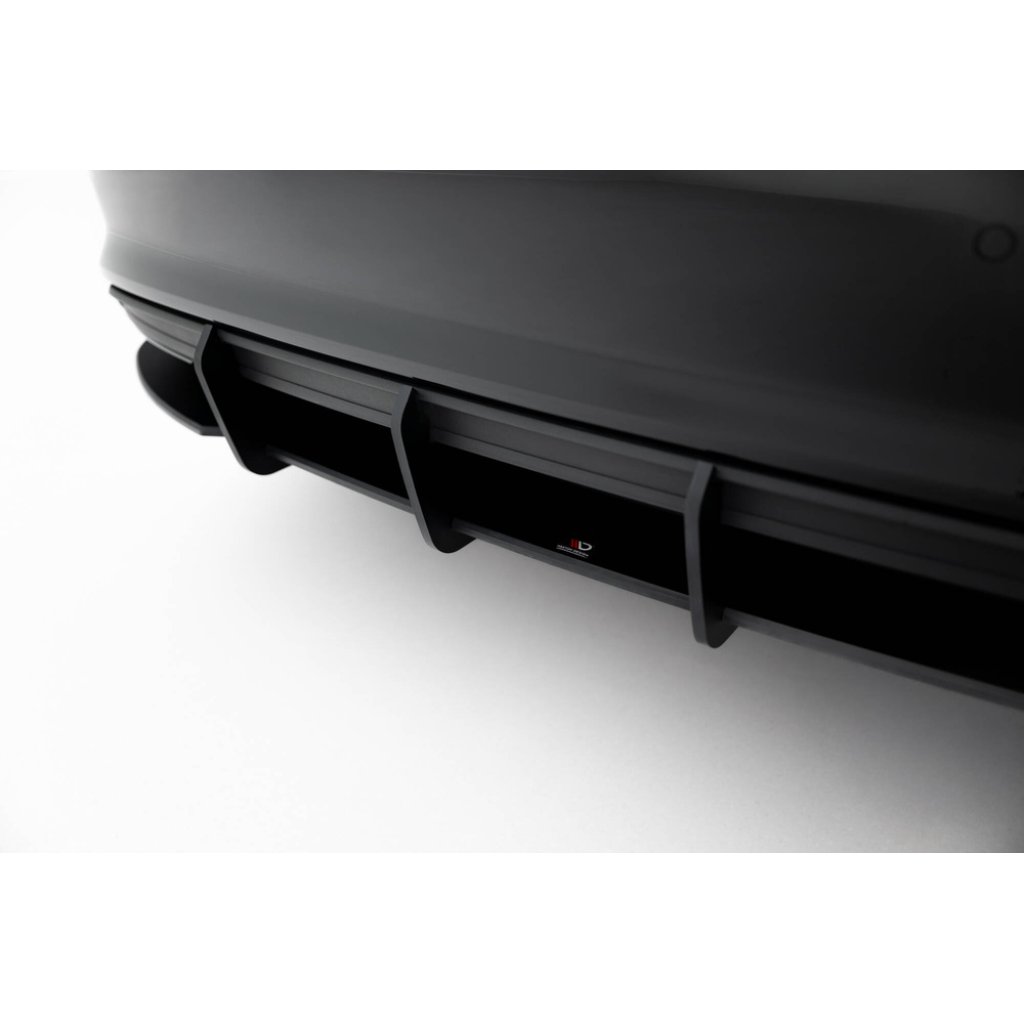 Maxton Design "Street Pro" difuzor zadního nárazníku pro Audi A3 8Y, plast ABS bez povrchové úpravy, Sedan, s červenou linkou