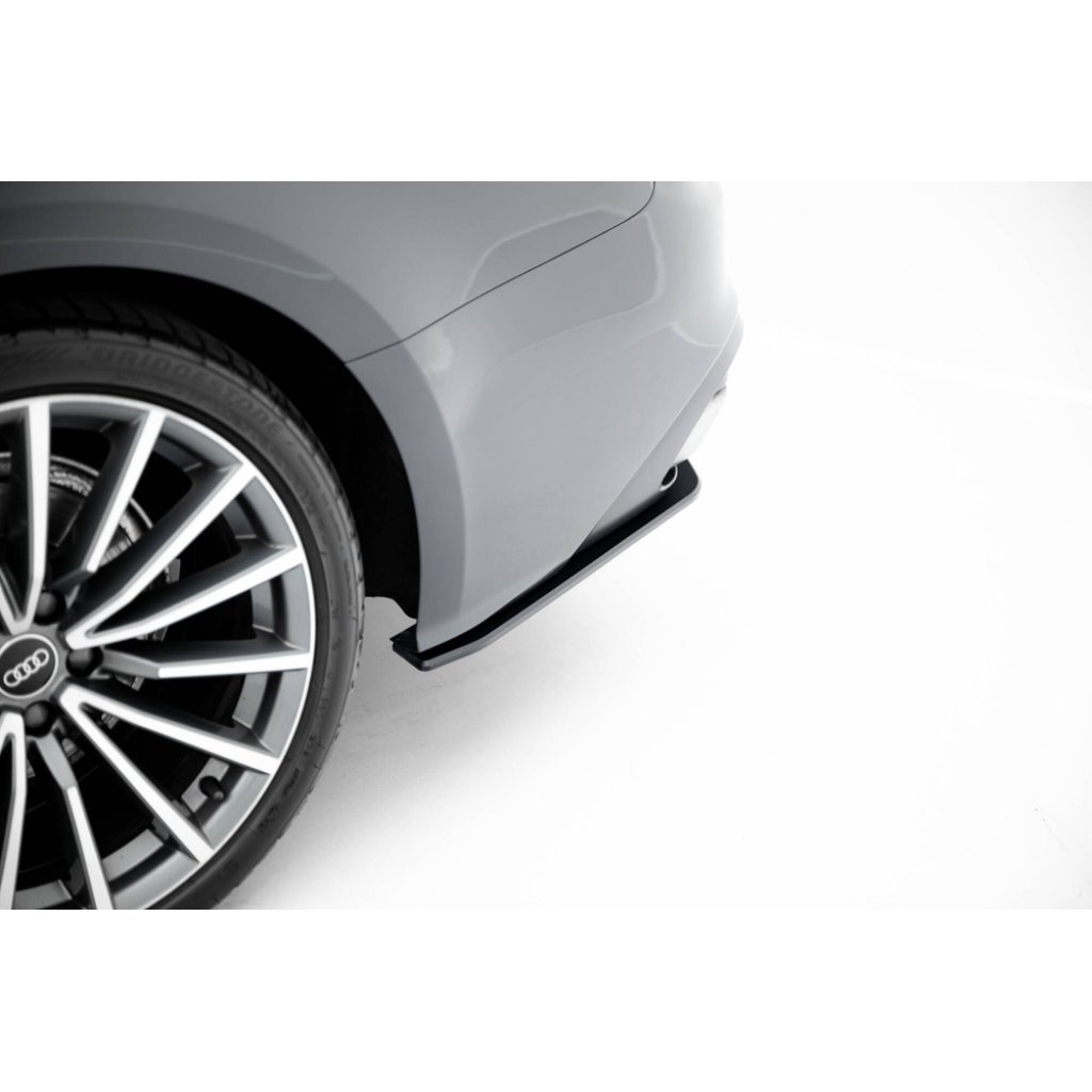 Maxton Design "Street Pro" difuzor zadního nárazníku pro Audi A5 F5 Facelift, plast ABS bez povrchové úpravy, Coupe/Sportback, s černou a červenou linkou