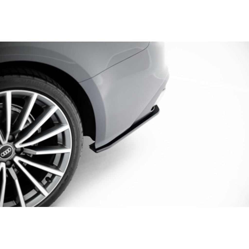 Maxton Design "Street Pro" difuzor zadního nárazníku pro Audi A5 F5 Facelift, plast ABS bez povrchové úpravy, Coupe/Sportback, s černou a červenou linkou