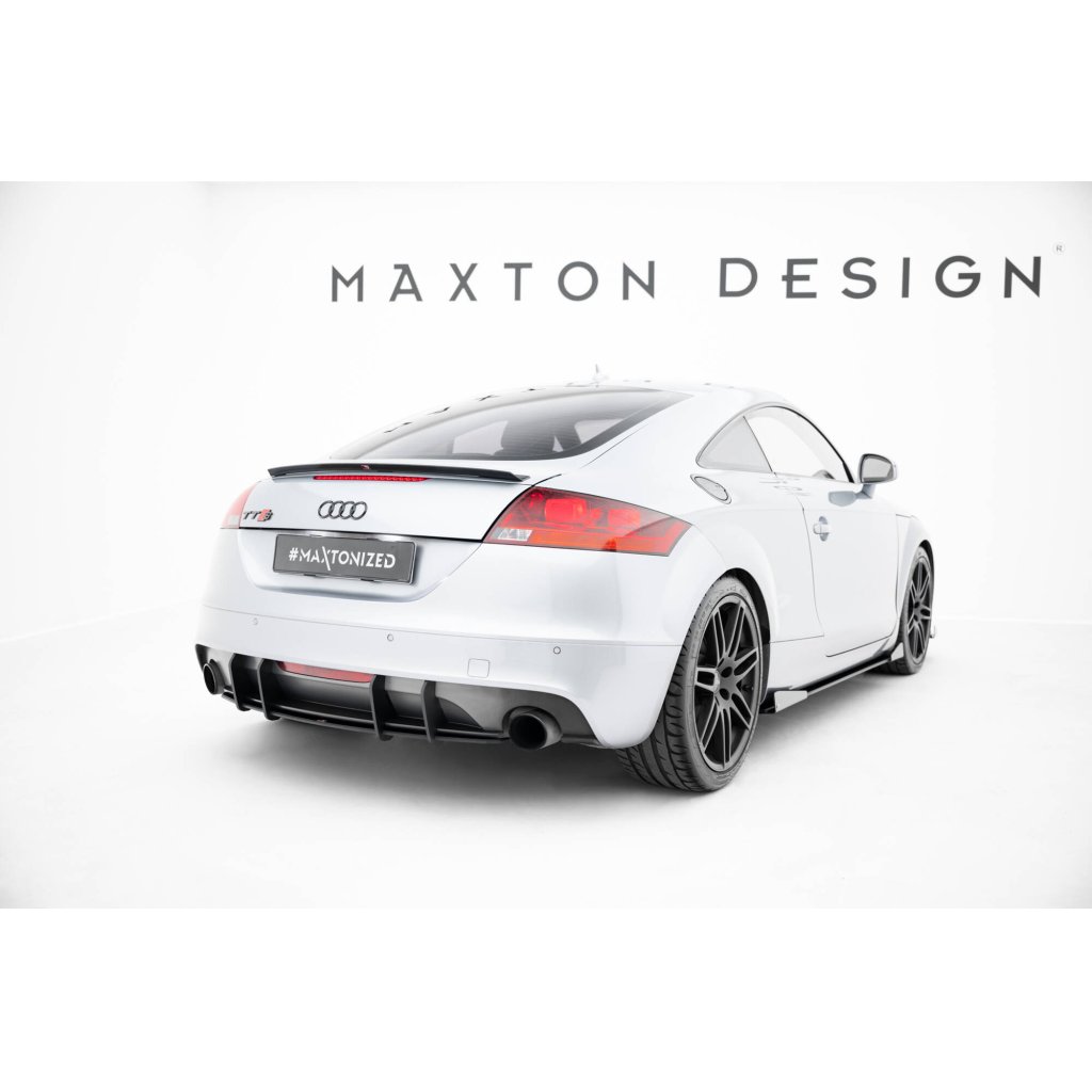 Maxton Design "Street Pro" difuzor zadního nárazníku pro Audi TT 8J Facelift, červený lesklý plast ABS, S-Line