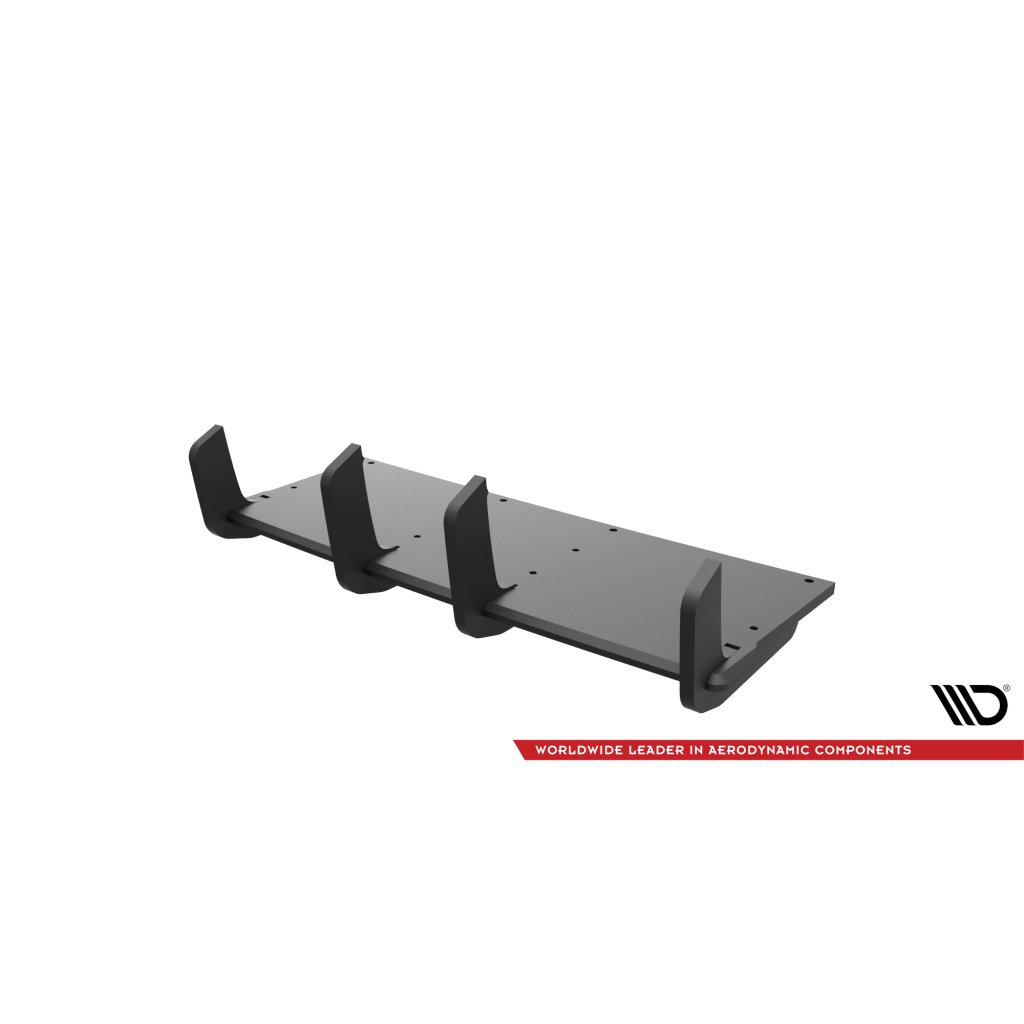 Maxton Design "Street Pro" difuzor zadního nárazníku pro BMW M2 F87, plast ABS bez povrchové úpravy, s červenou linkou