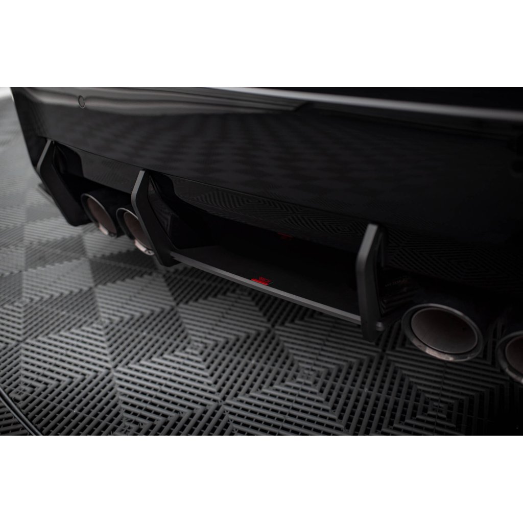 Maxton Design "Street Pro" difuzor zadního nárazníku pro BMW M2 G87, plast ABS bez povrchové úpravy, s černou a červenou linkou