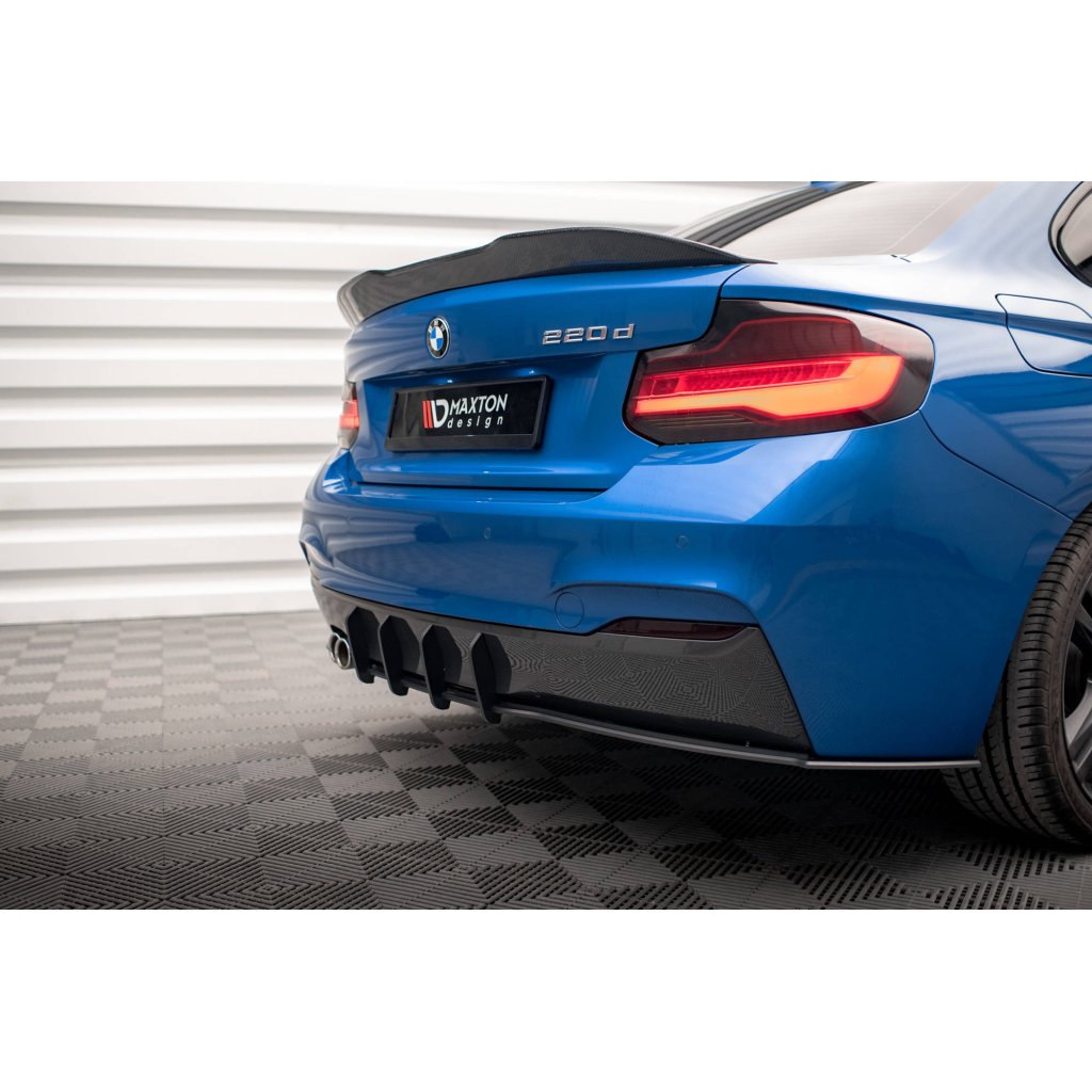 Maxton Design "Street Pro" difuzor zadního nárazníku pro BMW řada 2 F22, plast ABS bez povrchové úpravy, s červenou linkou, M-pack