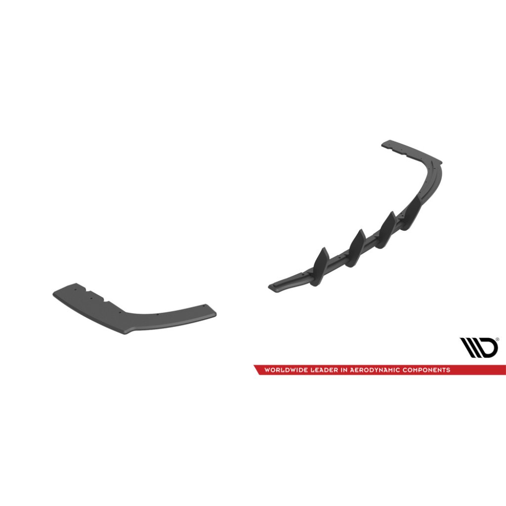 Maxton Design "Street Pro" difuzor zadního nárazníku pro BMW řada 2 F22, plast ABS bez povrchové úpravy, s červenou linkou, M-pack