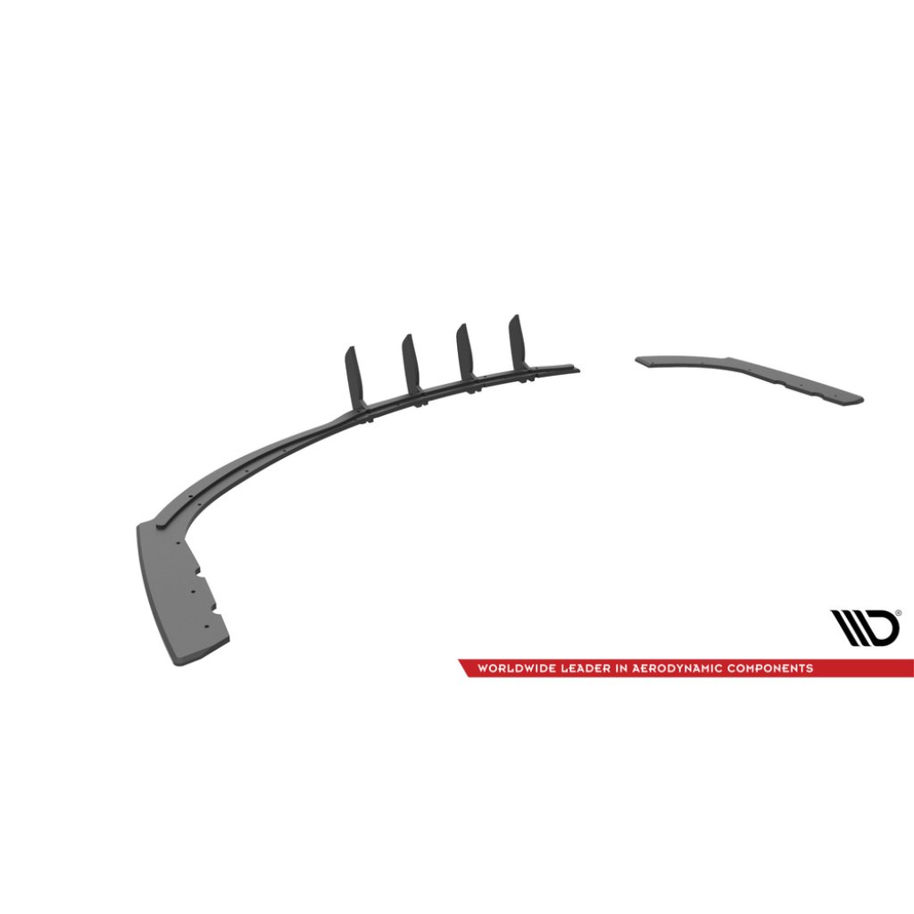 Maxton Design "Street Pro" difuzor zadního nárazníku pro BMW řada 2 F22, plast ABS bez povrchové úpravy, s červenou linkou, M-pack