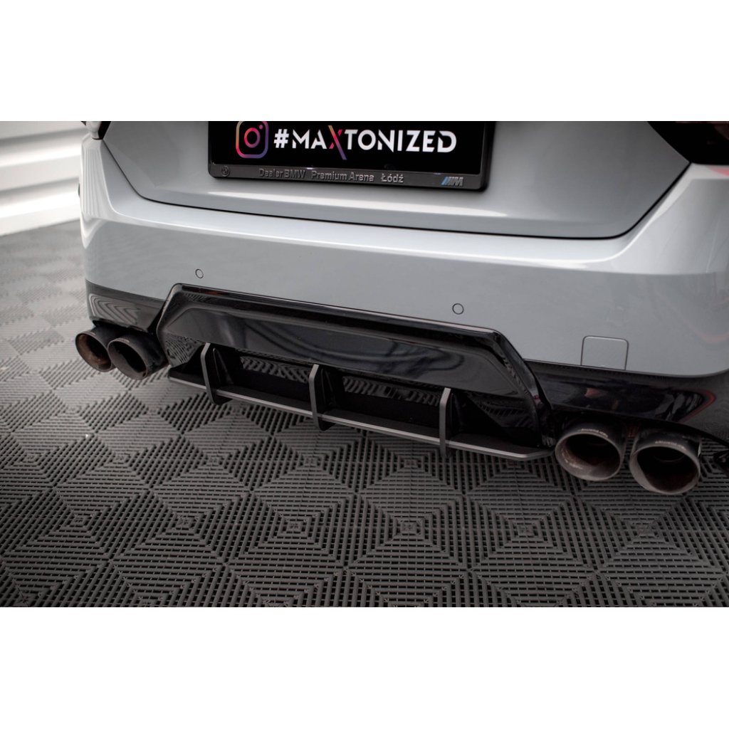 Maxton Design "Street Pro" difuzor zadního nárazníku pro BMW řada 2 G42 M240i, plast ABS bez povrchové úpravy, s černou a červenou linkou