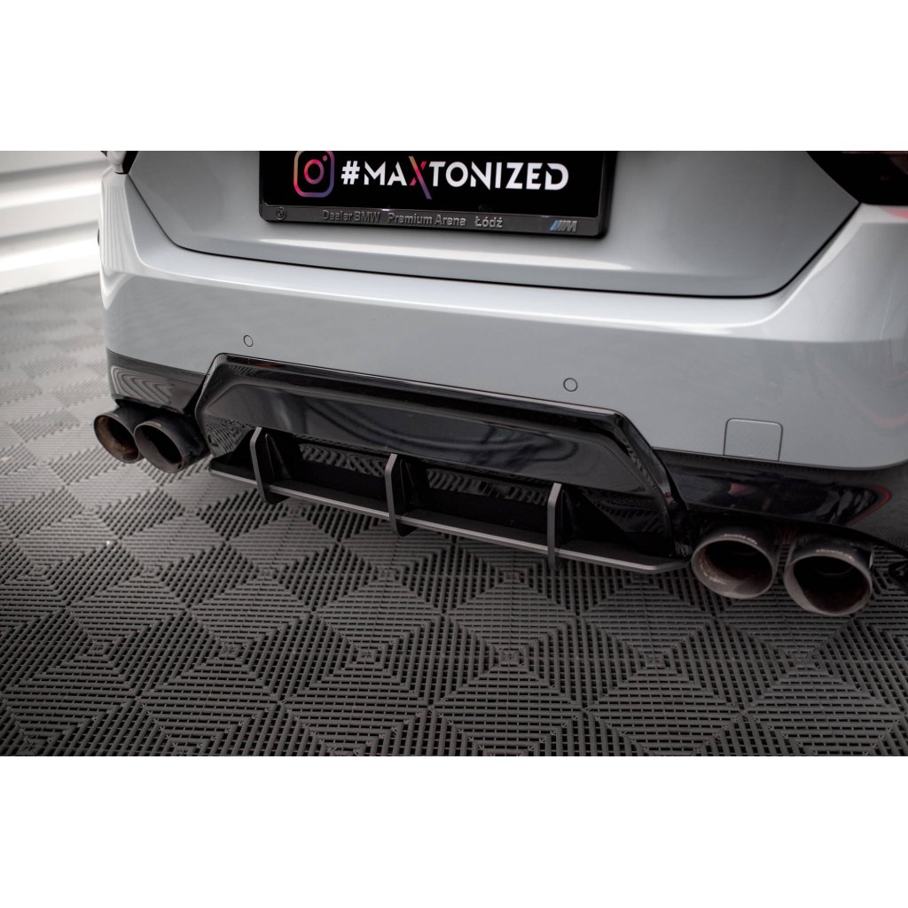 Maxton Design "Street Pro" difuzor zadního nárazníku pro BMW řada 2 G42 M240i, plast ABS bez povrchové úpravy, s červenou linkou