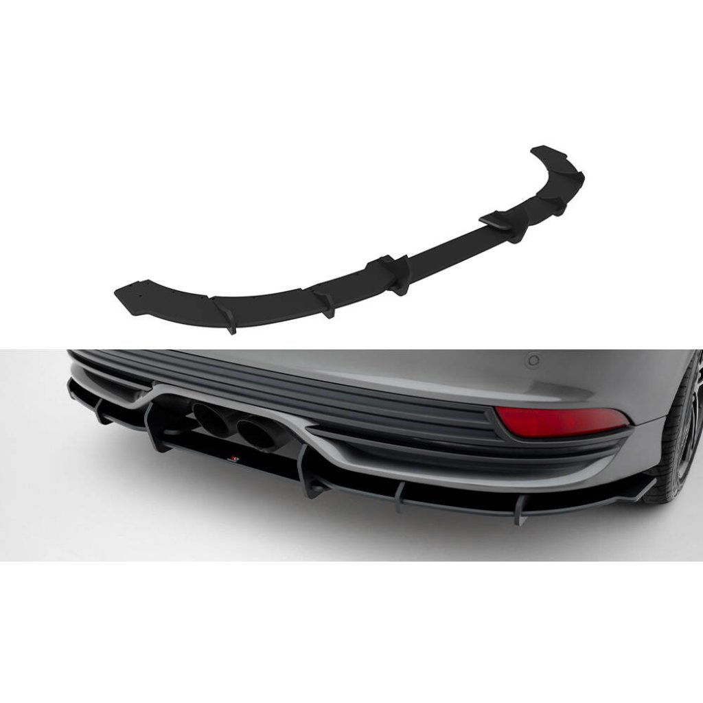 Maxton Design "Street Pro" difuzor zadního nárazníku pro Ford Focus ST Mk3 Facelift, plast ABS bez povrchové úpravy