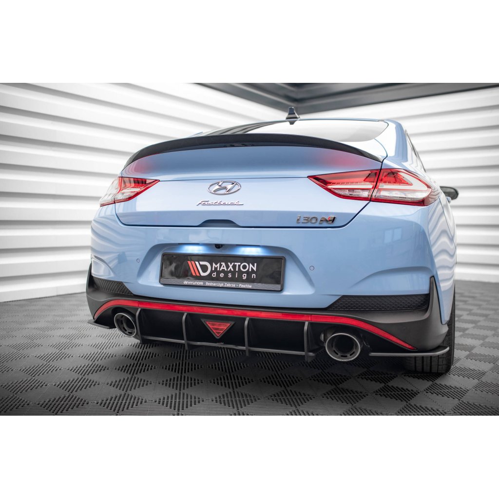 Maxton Design "Street Pro" difuzor zadního nárazníku pro Hyundai i30 N Mk3, plast ABS bez povrchové úpravy, Fastback
