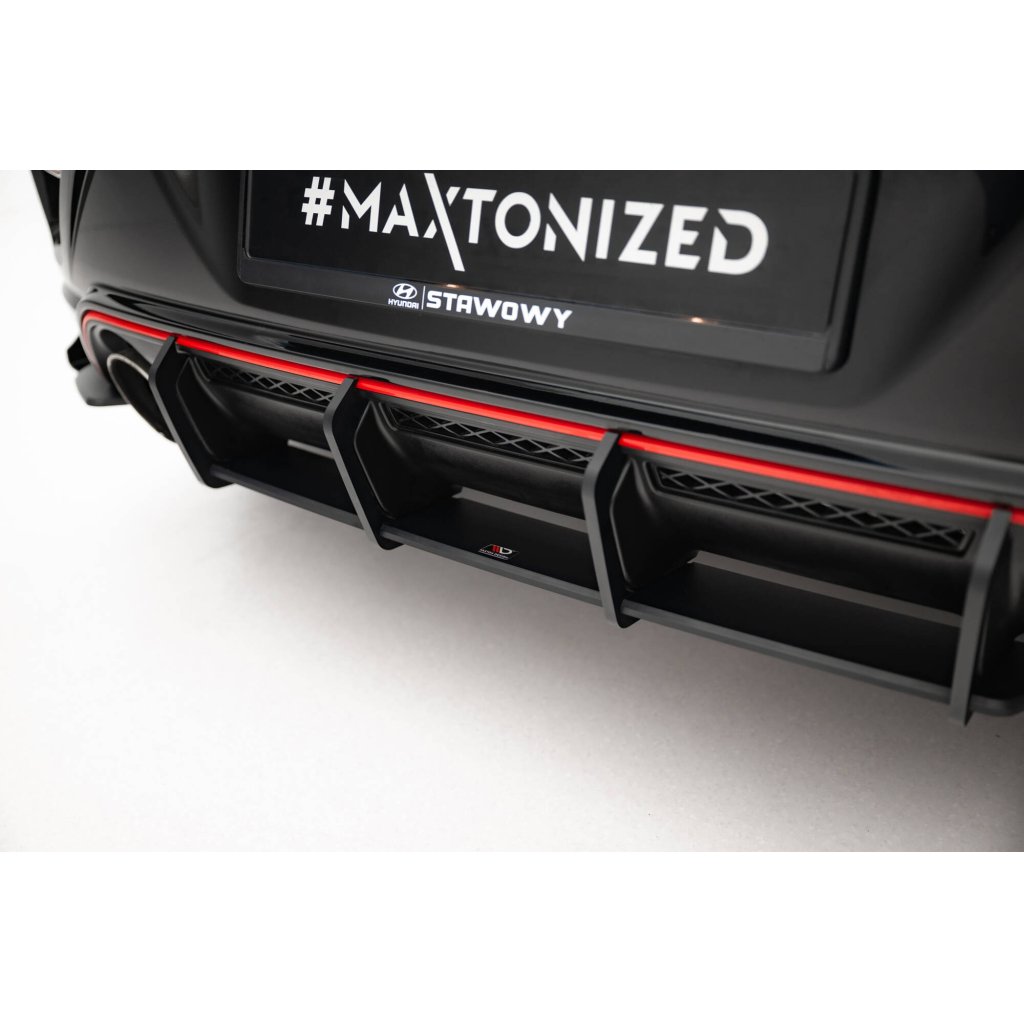 Maxton Design "Street Pro" difuzor zadního nárazníku pro Hyundai Veloster N Mk2, plast ABS bez povrchové úpravy