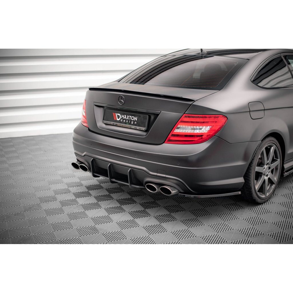 Maxton Design "Street Pro" difuzor zadního nárazníku pro Mercedes třída C W204/AMG-Line, plast ABS bez povrchové úpravy, Coupe