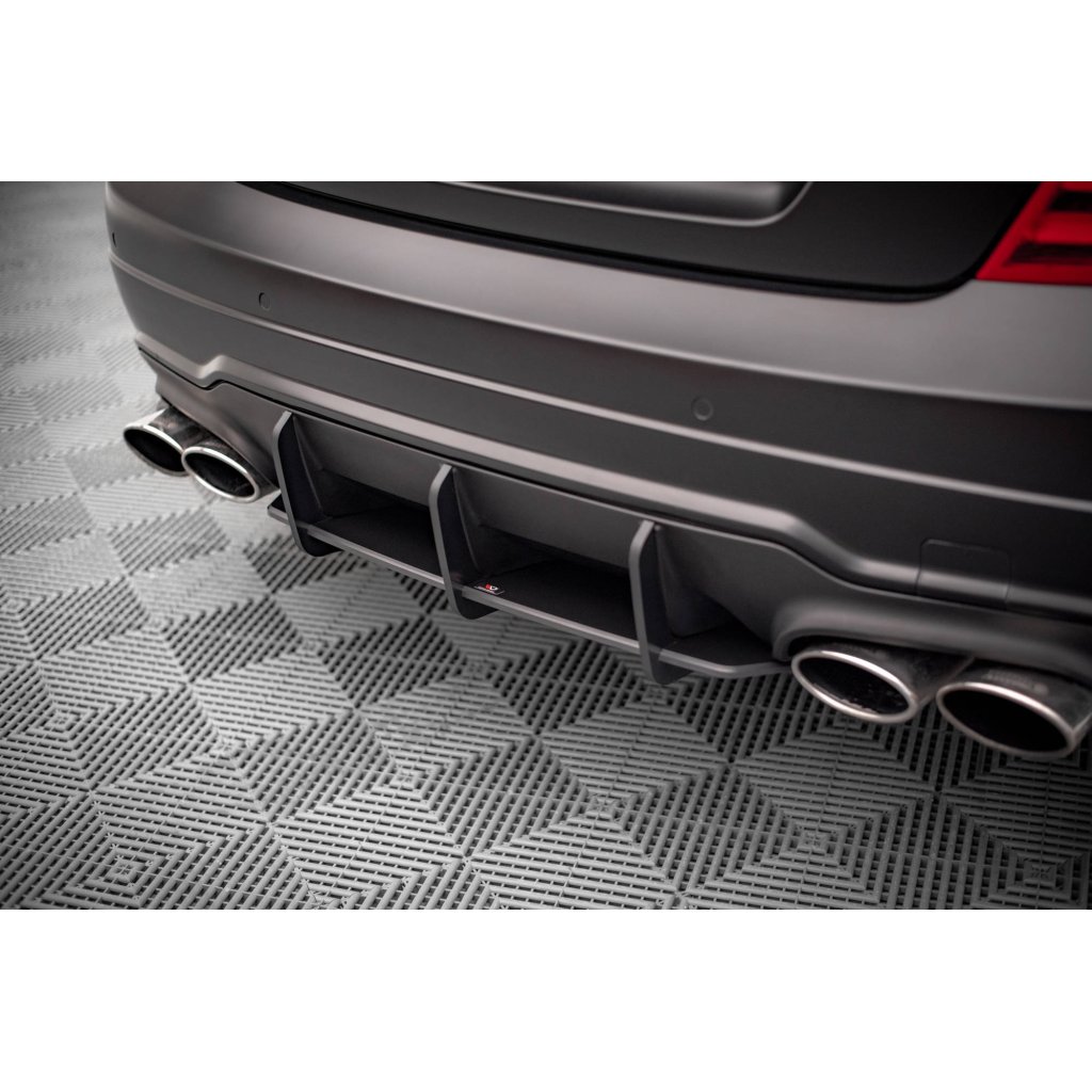 Maxton Design "Street Pro" difuzor zadního nárazníku pro Mercedes třída C W204/AMG-Line, plast ABS bez povrchové úpravy, Coupe