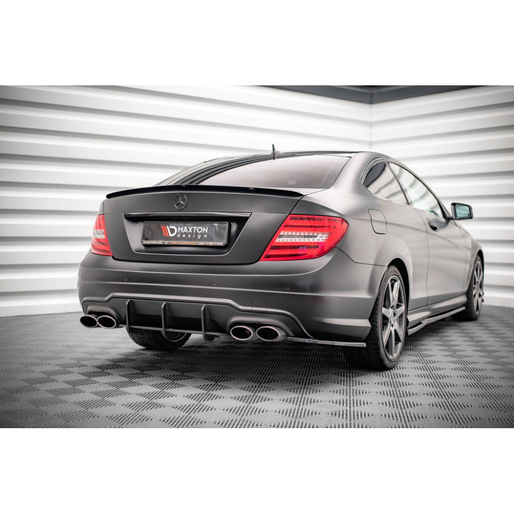Maxton Design "Street Pro" difuzor zadního nárazníku pro Mercedes třída C W204/AMG-Line, plast ABS bez povrchové úpravy, Coupe