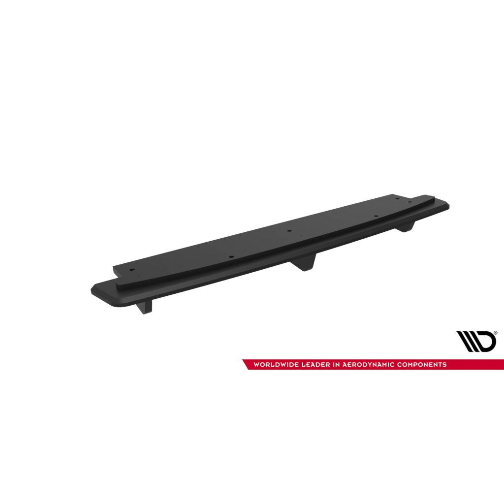 Maxton Design "Street Pro" difuzor zadního nárazníku pro Mitsubishi Lancer Evo Mk10, plast ABS bez povrchové úpravy, s černou a červenou linkou