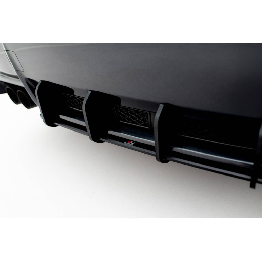 Maxton Design "Street Pro" difuzor zadního nárazníku pro Subaru Impreza WRX STi Mk3 Facelift, plast ABS bez povrchové úpravy, s červenou linkou